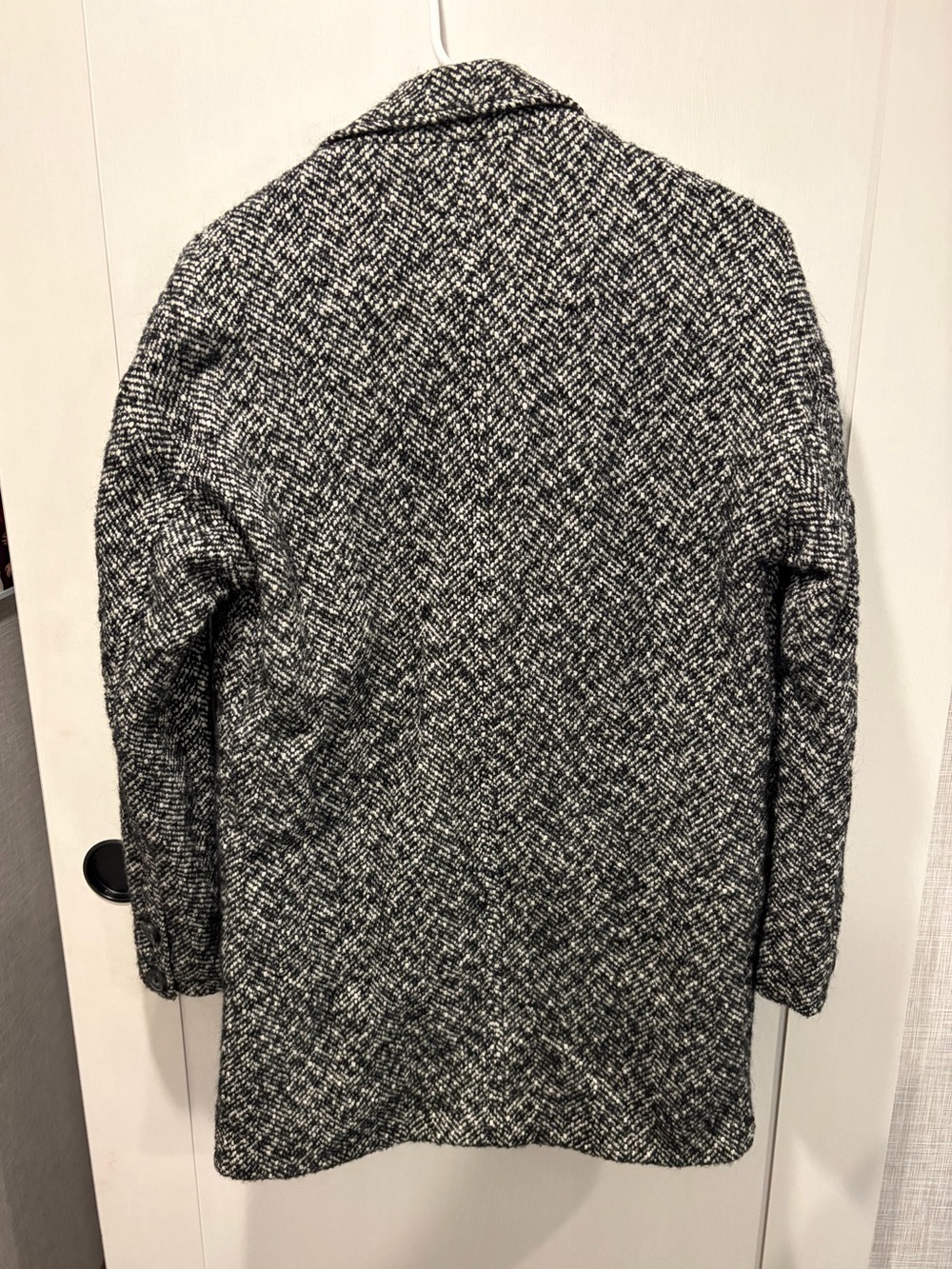 Abercrombie & Fitch Herringbone Wool Blend Peacoat Blazer Coat XS - Picture 3 of 10